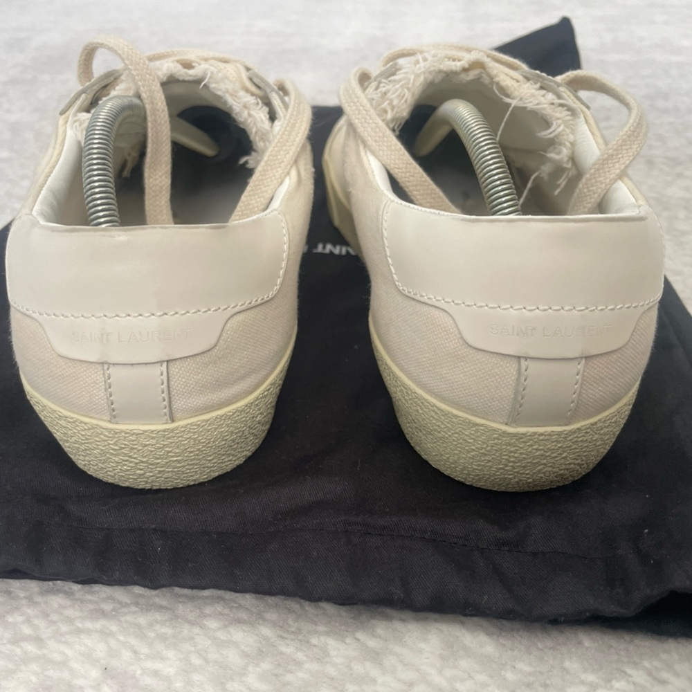 Saint Laurent Men's Off-White Sneakers - Picture 3 of 9